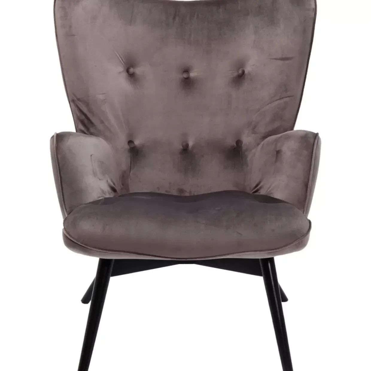 Sessel Black Vicky Velvet Grau
