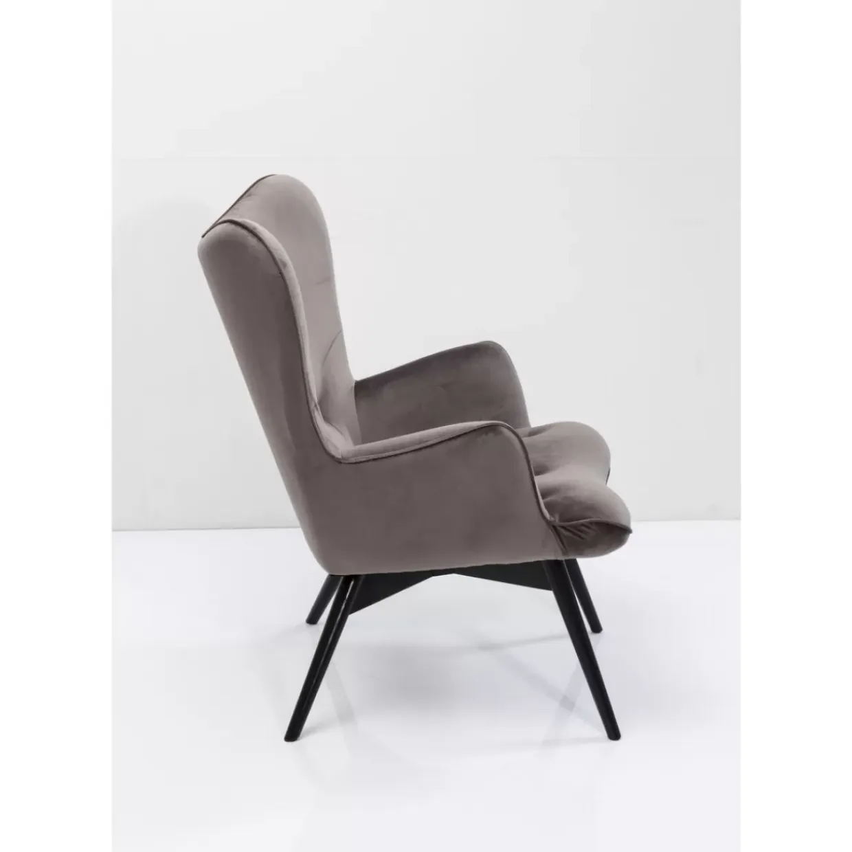 Sessel Black Vicky Velvet Grau