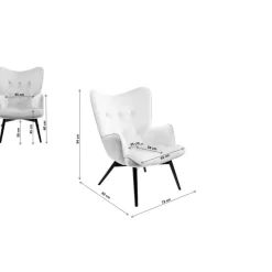Sessel Black Vicky Velvet Grau