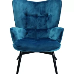 Sessel Black Vicky Velvet Petrol