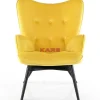 Sessel Black Vicky Velvet Yellow