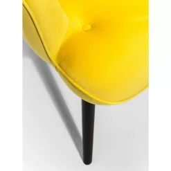 Sessel Black Vicky Velvet Yellow