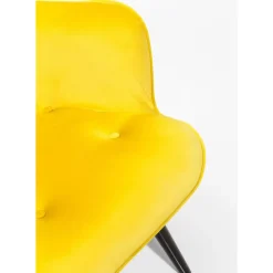 Sessel Black Vicky Velvet Yellow