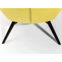 Sessel Black Vicky Velvet Yellow