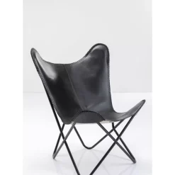 Sessel California Leder Schwarz