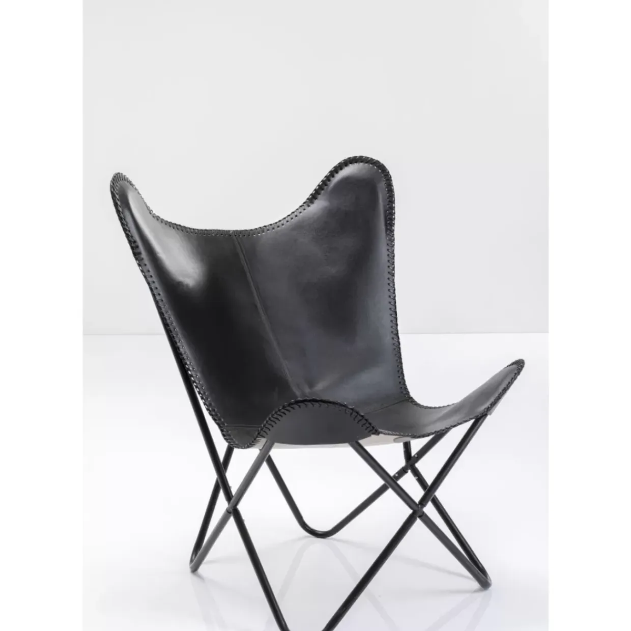 Sessel California Leder Schwarz