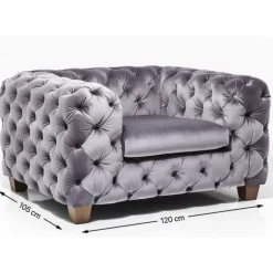 Sessel Desire Silbergrau