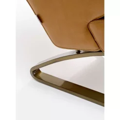 Sessel Mit Hocker Breno Braun