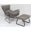 Sessel Mit Hocker Snuggle Grau (2/Tlg)