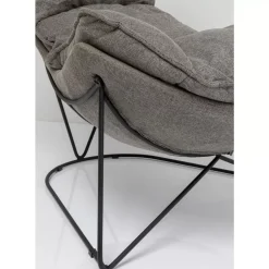 Sessel Mit Hocker Snuggle Grau (2/Tlg)