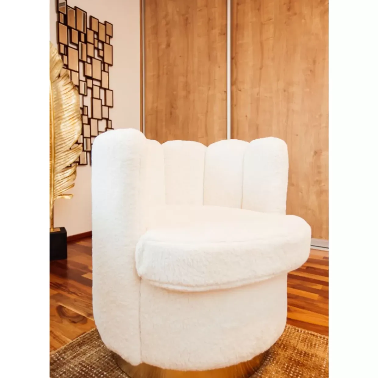 Sessel Silhouette Fur Weiss