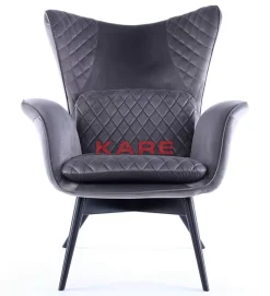 Sessel Tudor Velvet Silbergrau