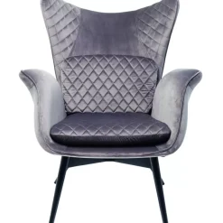 Sessel Tudor Velvet Silbergrau