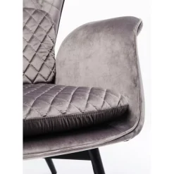 Sessel Tudor Velvet Silbergrau