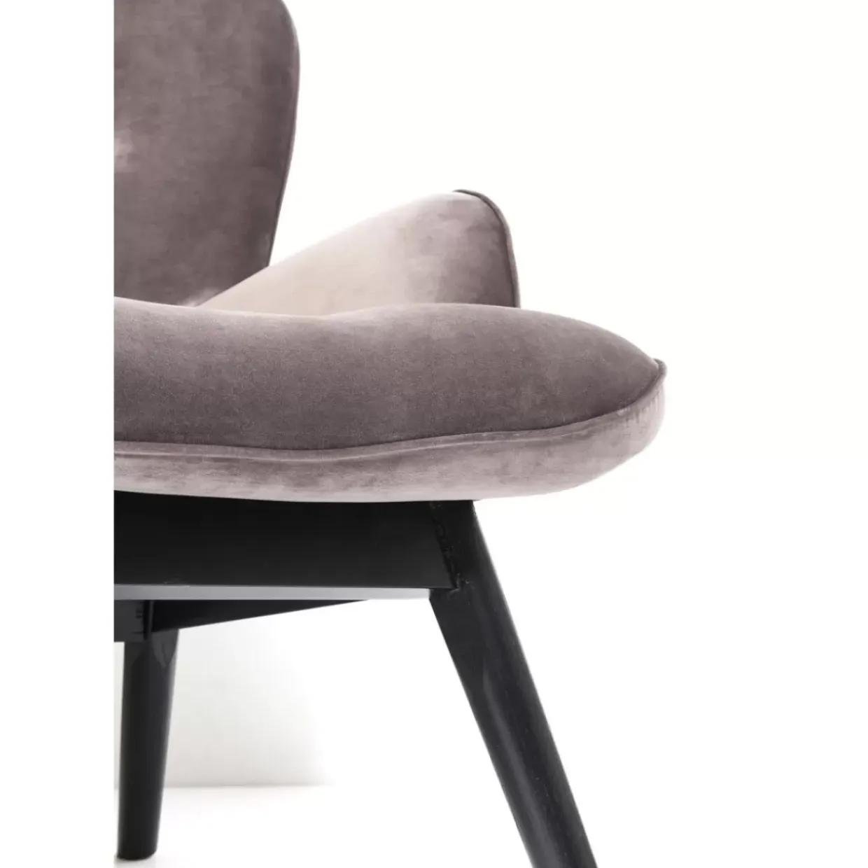 Sofa Black Vicky 2-Sitzer Velvet Grau