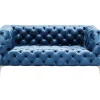 Sofa Look 2-Sitzer Velvet Blau