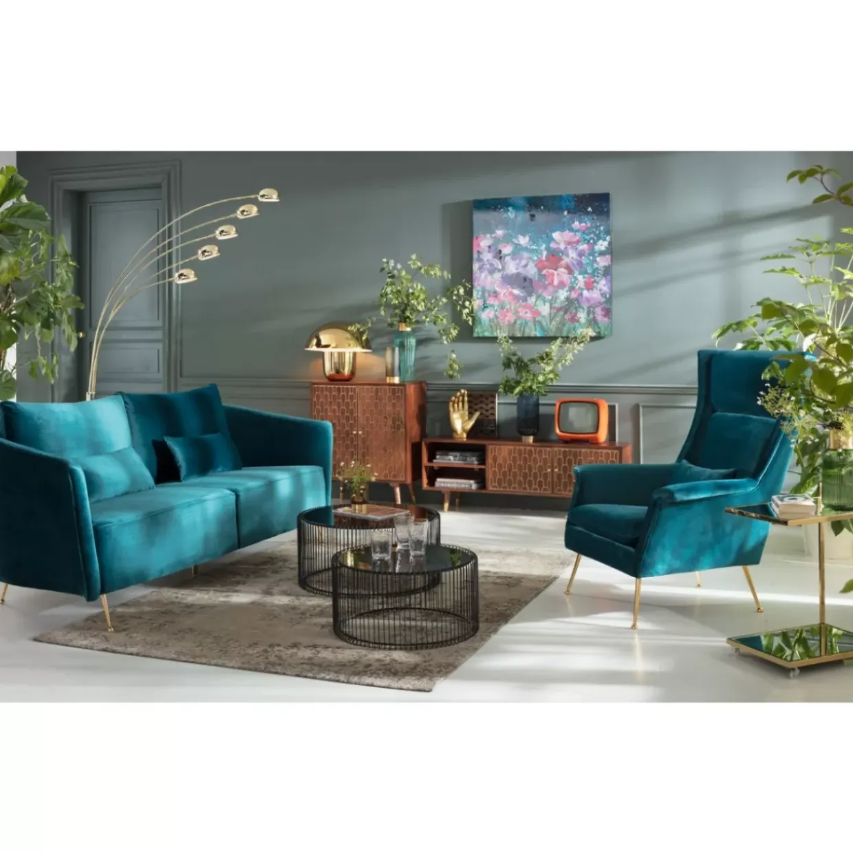 Sofa Vegas Forever 3-Sitzer Petrol
