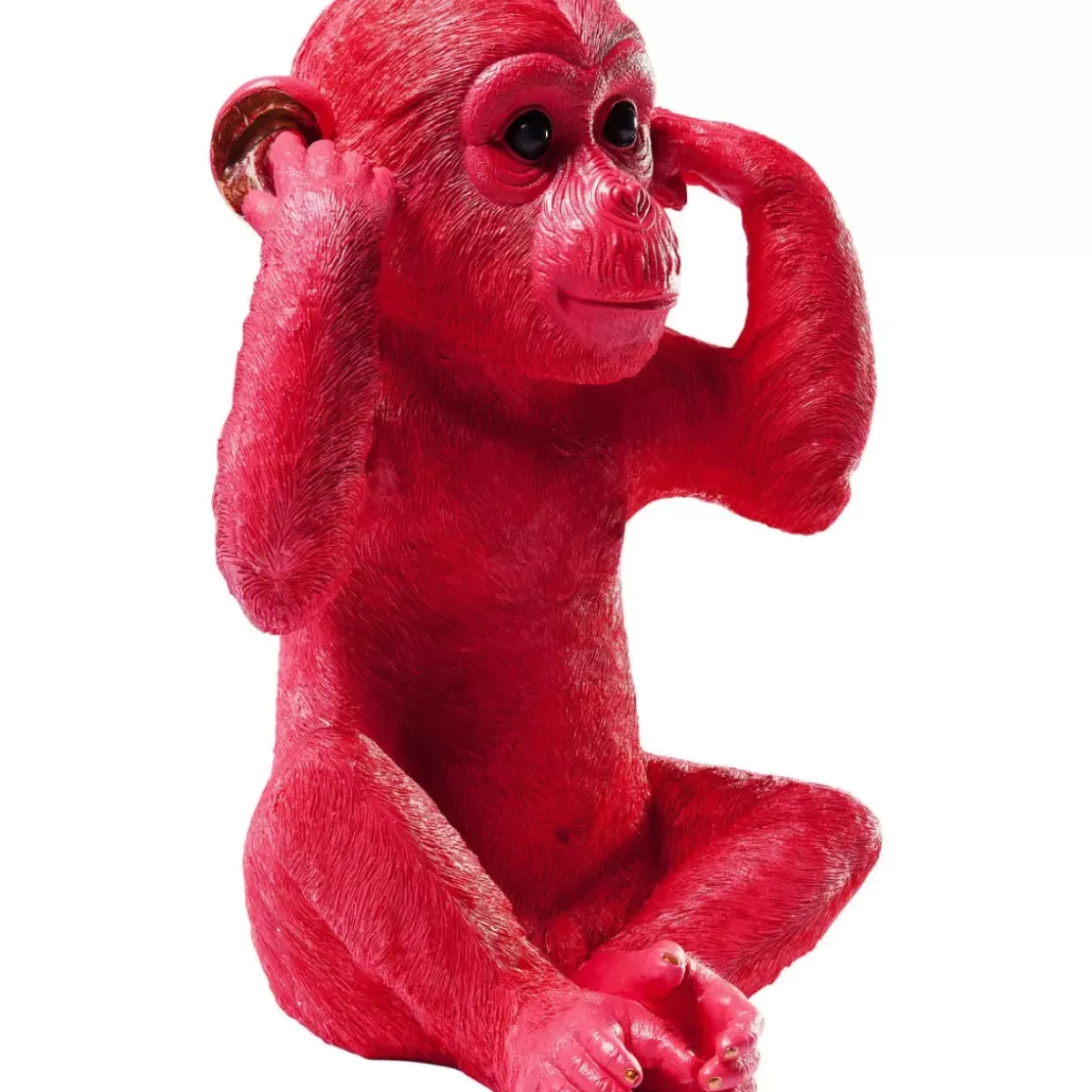 Spardose Monkey Kikazaru Rot