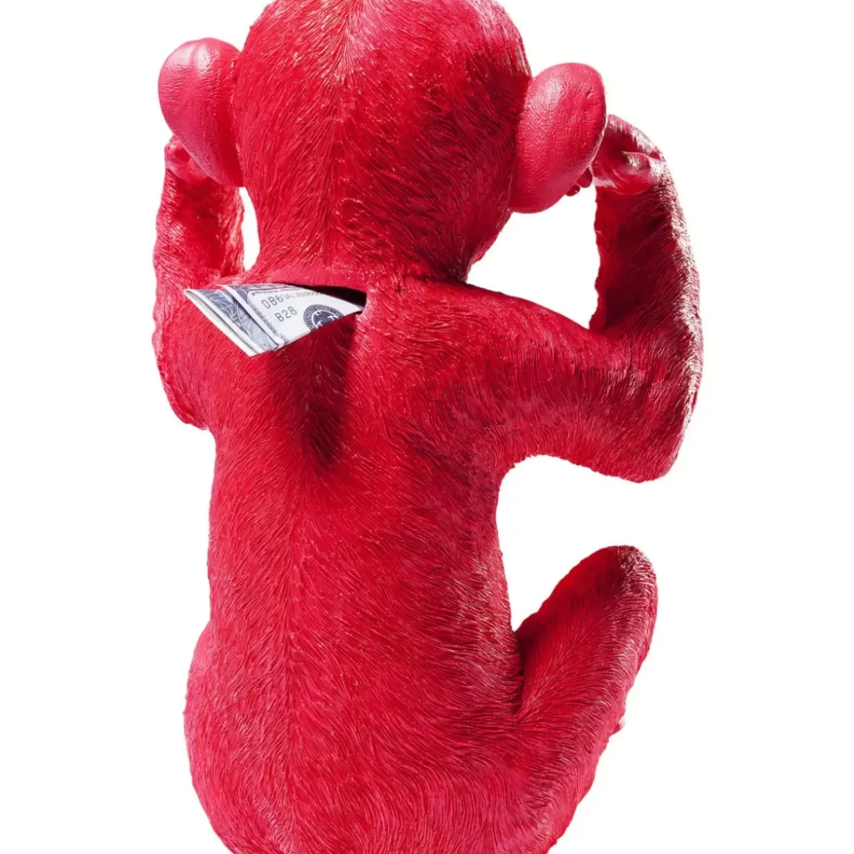Spardose Monkey Kikazaru Rot