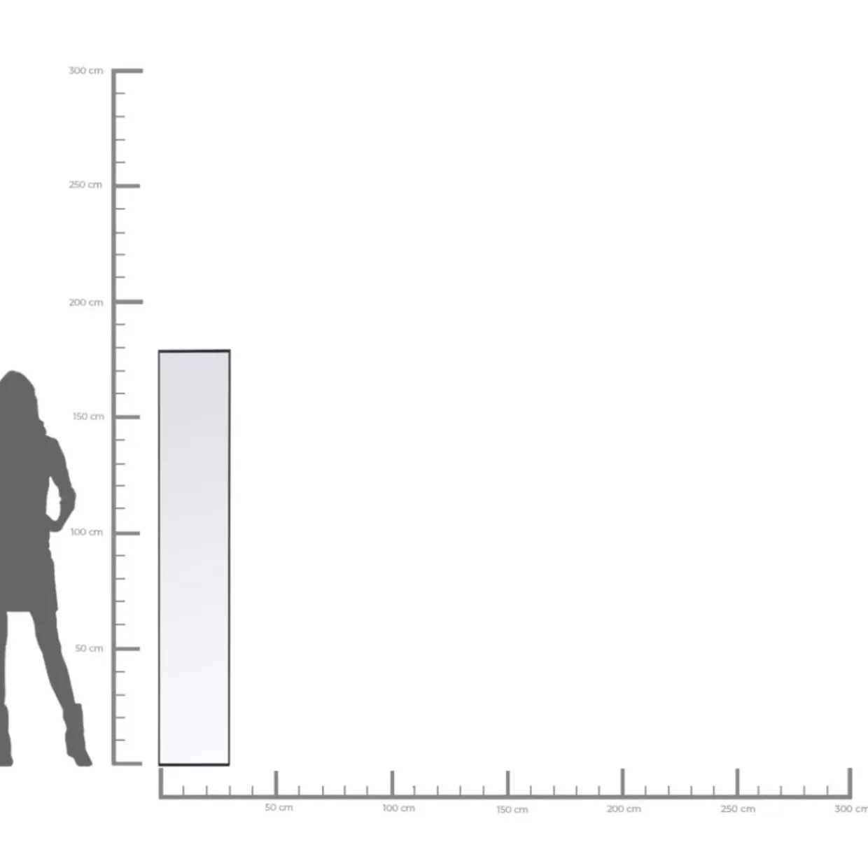 Spiegel Bella 180X30Cm