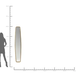 Spiegel Clip Brass 32X177Cm