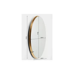 Spiegel Jetset Oval Gold 94X64Cm