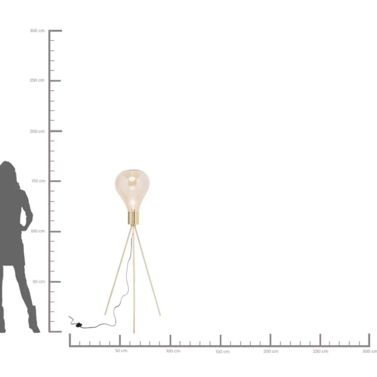 Stehleuchte Tripod Pear 160Cm
