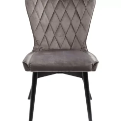 Stuhl Black Marshall Velvet Grau