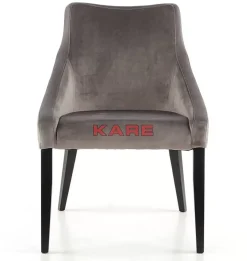 Stuhl Black Mode Velvet Grau