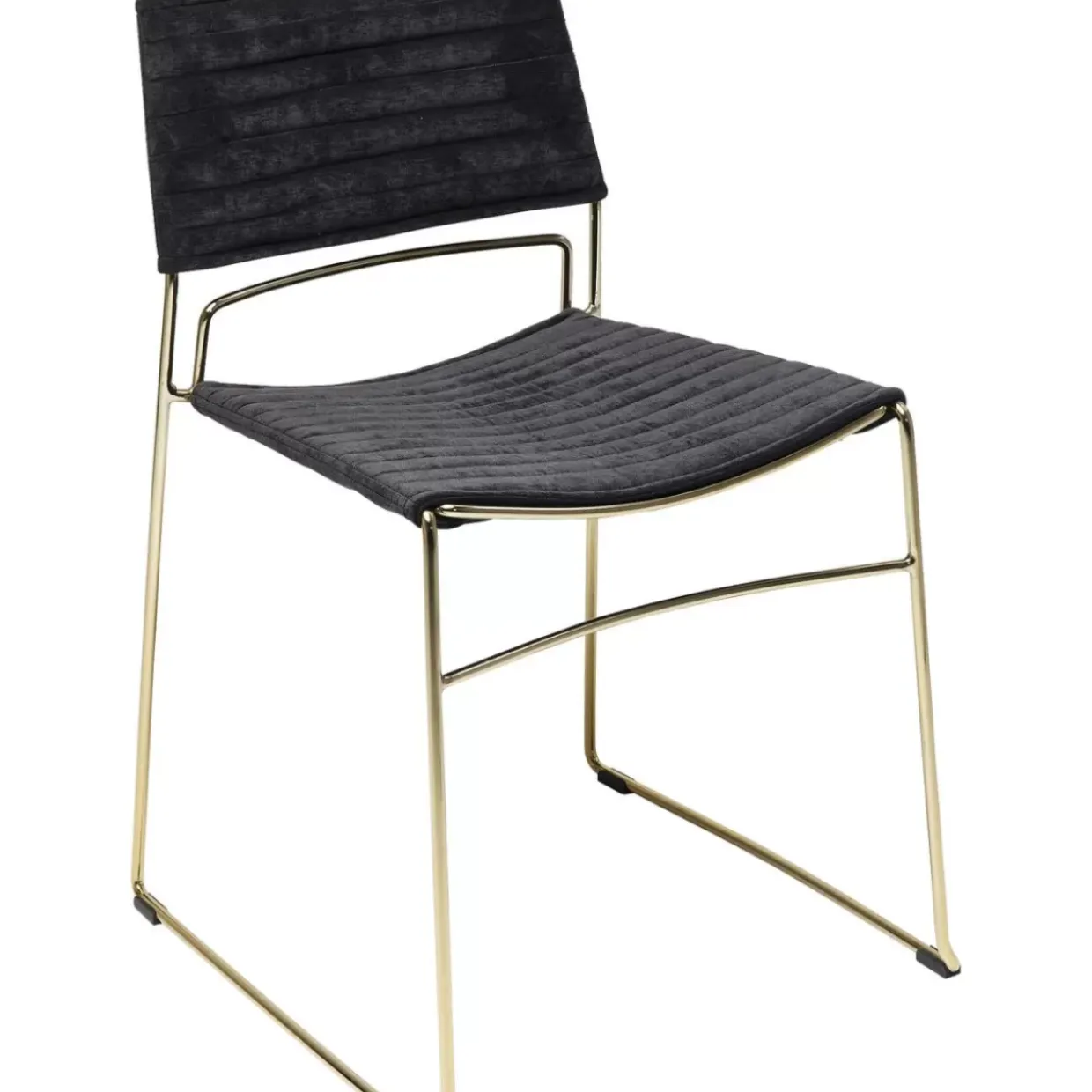 Stuhl Hugo Schwarz Gold