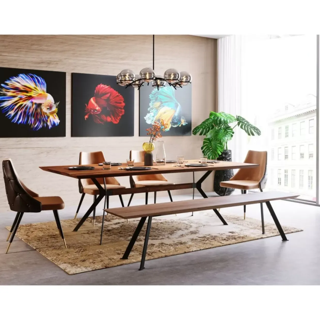 Tisch Downtown Walnuss 220X100Cm