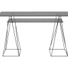 Tisch Polar Schwarz 8Mm Esg 135X65Cm