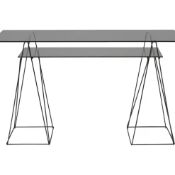 Tisch Polar Schwarz 8Mm Esg 135X65Cm