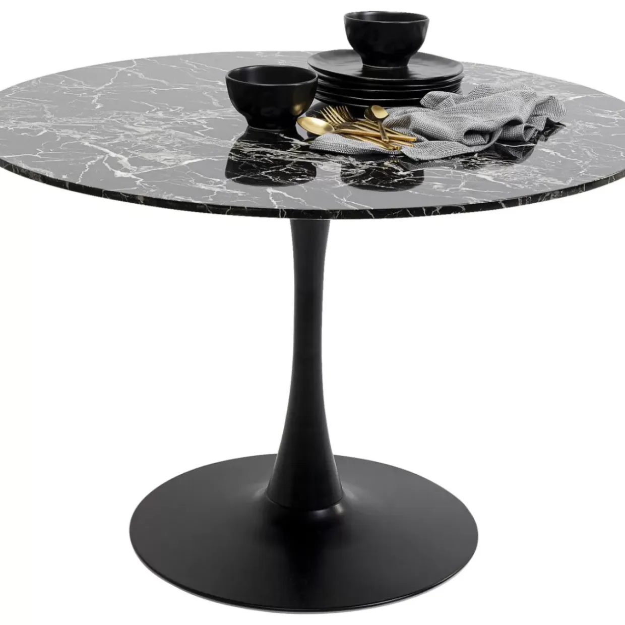 Tisch Schickeria Marmor Schwarz O110Cm