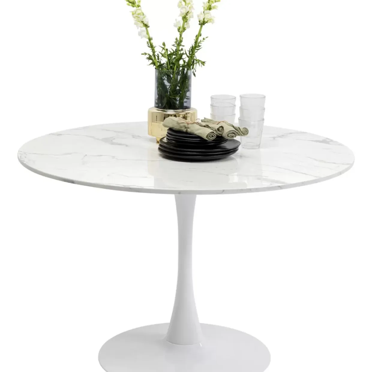Tisch Schickeria Marmor Weis O110Cm