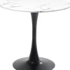 Tisch Schickeria Marmor Weis Schwarz O80Cm