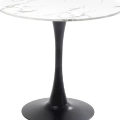 Tisch Schickeria Marmor Weis Schwarz O80Cm