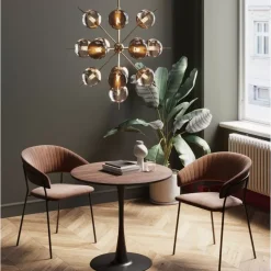Tisch Schickeria Walnuss Schwarz O80Cm