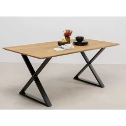 Tisch Symphony Eiche Cross Schwarz 180X90Cm