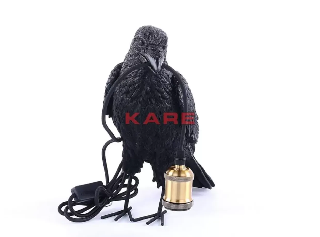 Tischleuchte Animal Crow Matt Schwarz