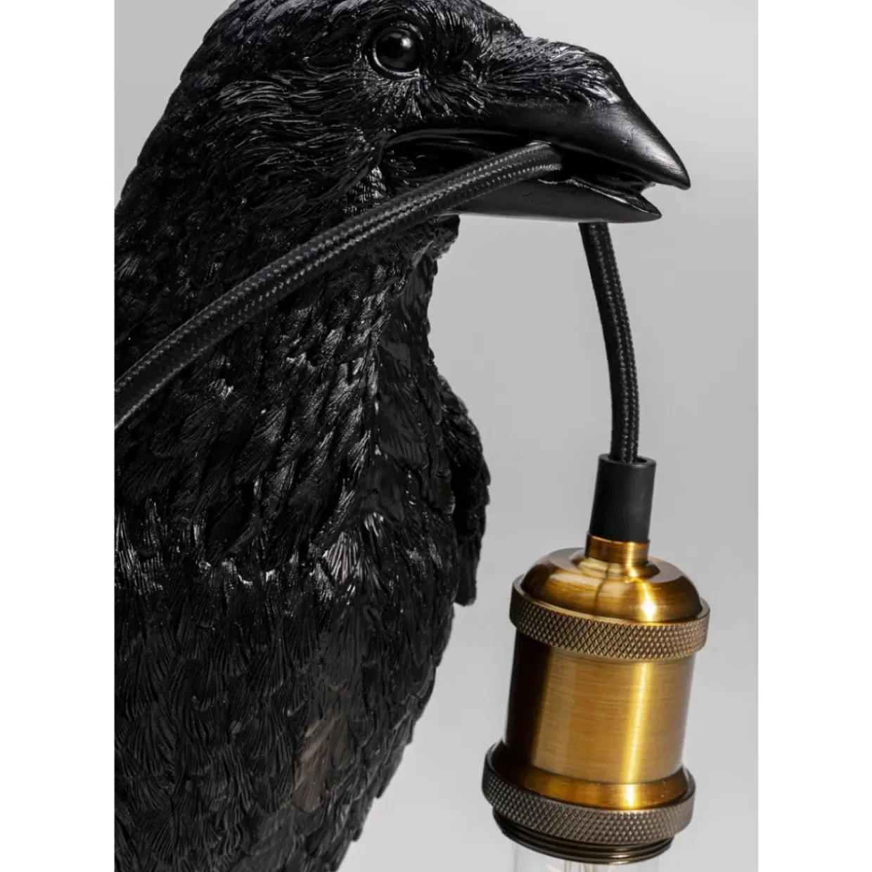 Tischleuchte Animal Crow Matt Schwarz