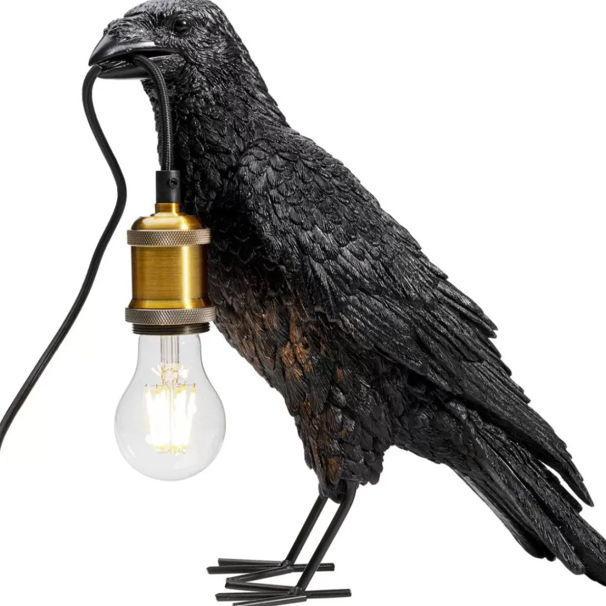 Tischleuchte Animal Crow Matt Schwarz