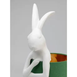 Tischleuchte Animal Rabbit Weis/Grun 68Cm