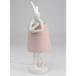Tischleuchte Animal Rabbit Weis/Rosa 50Cm