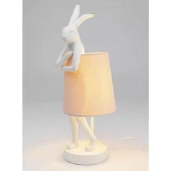 Tischleuchte Animal Rabbit Weis/Rosa 50Cm