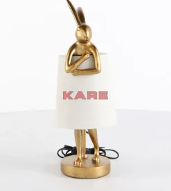Tischleuchte Animal Rabbit Gold/Weis 50Cm