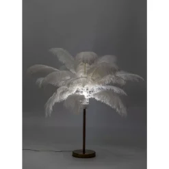Tischleuchte Feather Palm Weis 60Cm