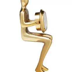 Tischuhr Sitting Man Gold 8X27Cm