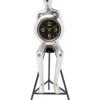 Tischuhr Sitting Man Silber 12X31Cm
