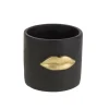 Ubertopf Lips Schwarz/Gold